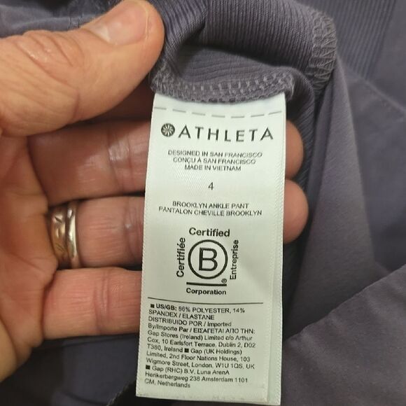 Athleta Purple Track Pants with Full Length and Slim Fit - Picture 7 of 7